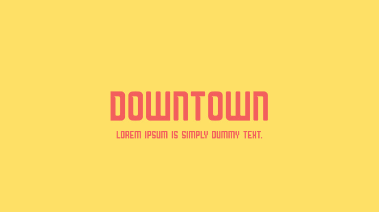 Downtown Font