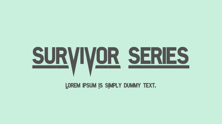 SURVIVOR SERIES Font