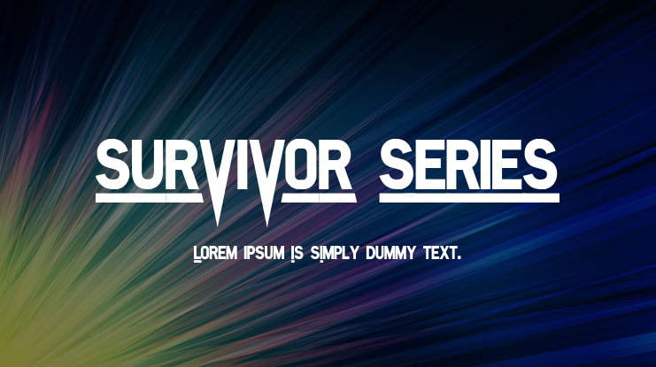 SURVIVOR SERIES Font