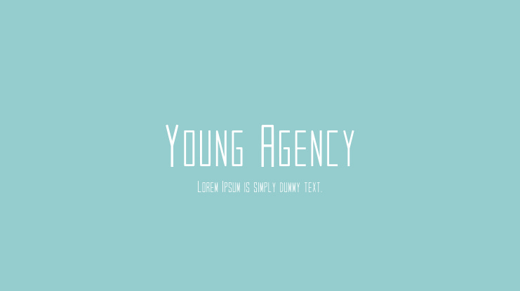 Young Agency Font