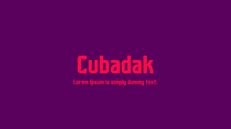 Cubadak Font