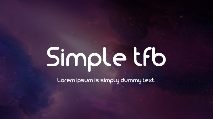 Simple tfb Font