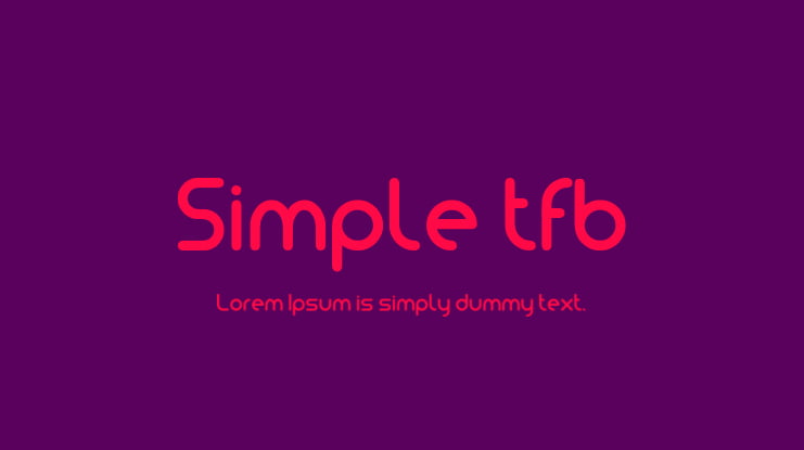 Simple tfb Font