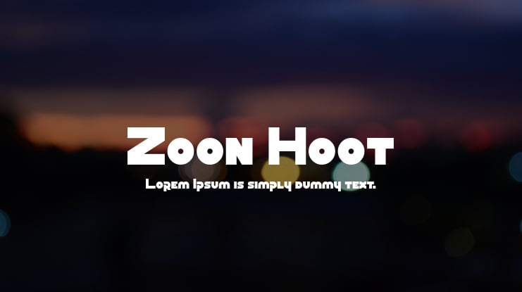Zoon Hoot Font