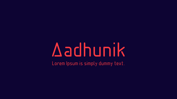 Aadhunik Font Family
