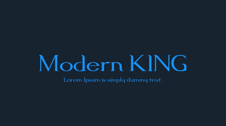 Modern KING Font
