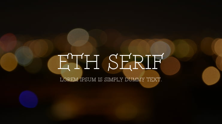 ETH Serif Font Family