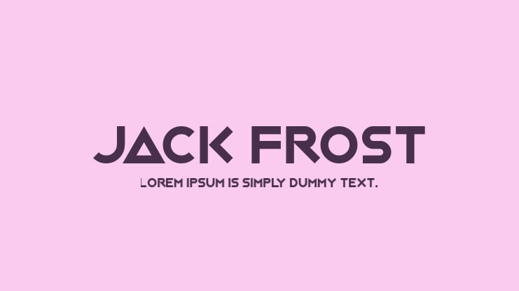 Jack Frost Font