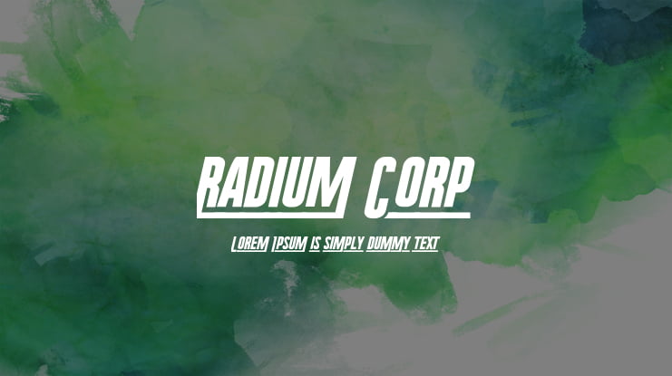 Radium Corp Font