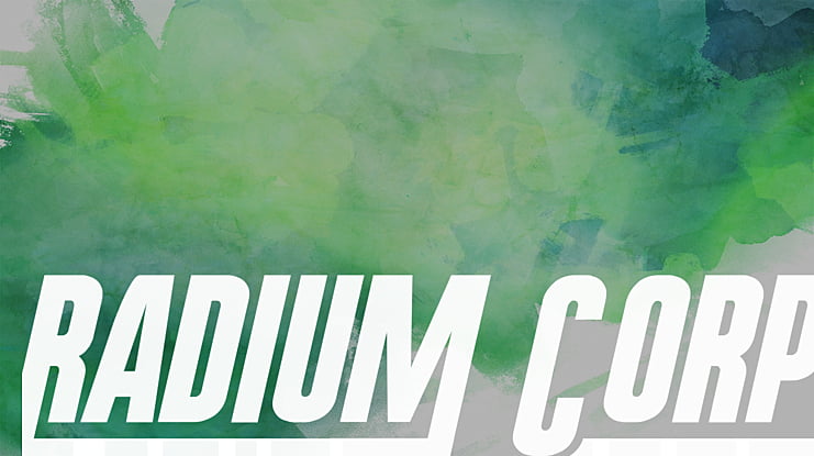 Radium Corp Font