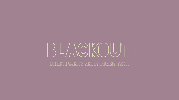 Blackout Font
