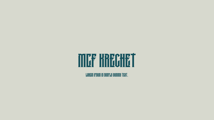 MCF krechet Font