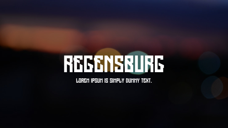 Regensburg Font Family