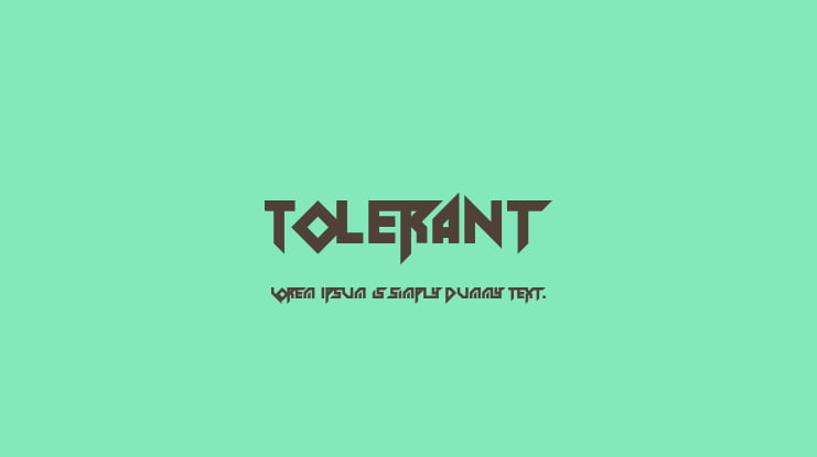 Tolerant Font