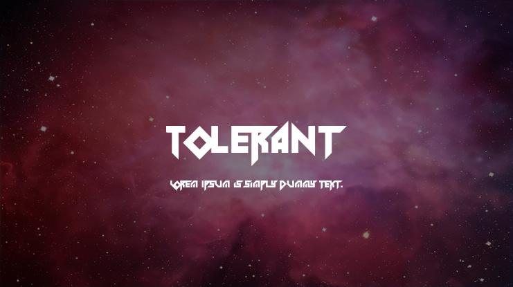 Tolerant Font