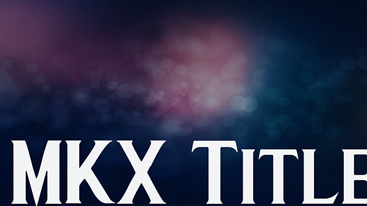 MKX Title Font