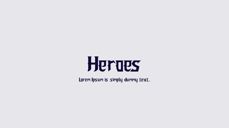 Heroes Font