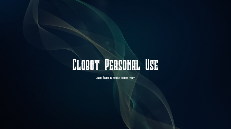 Clobot Personal Use Font Family