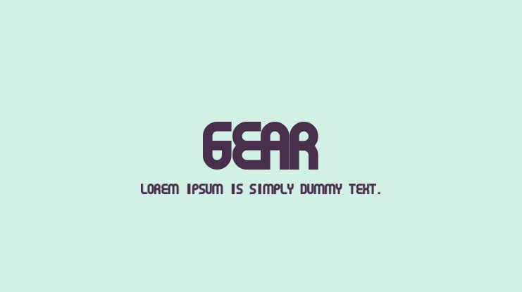 Gear Font Family