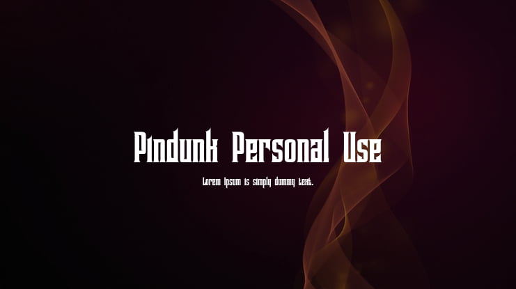 Pindunk Personal Use Font