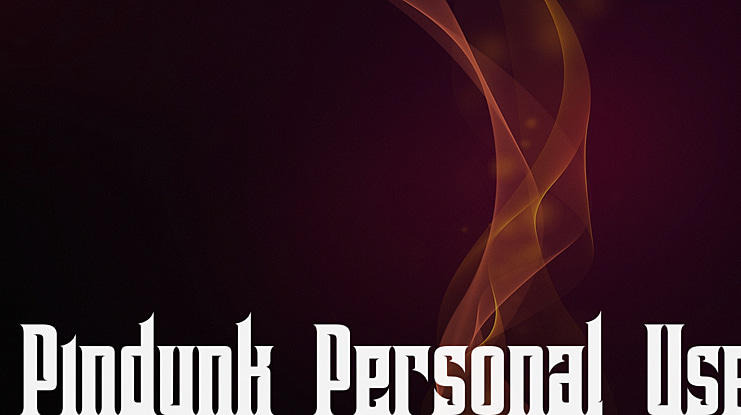 Pindunk Personal Use Font