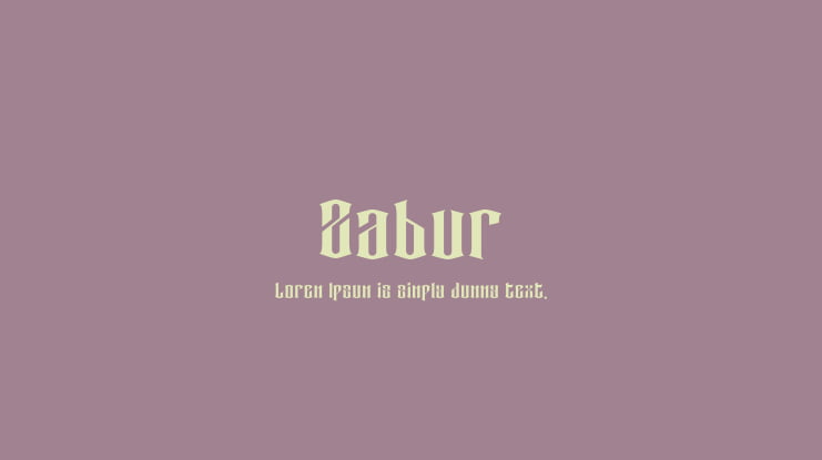 Zabur Font