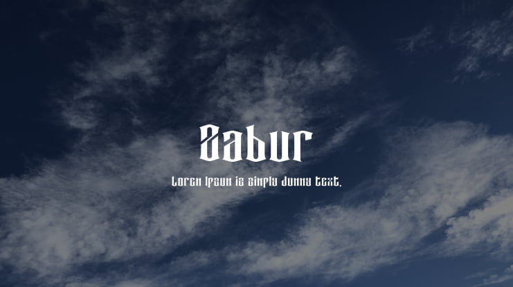 Zabur Font