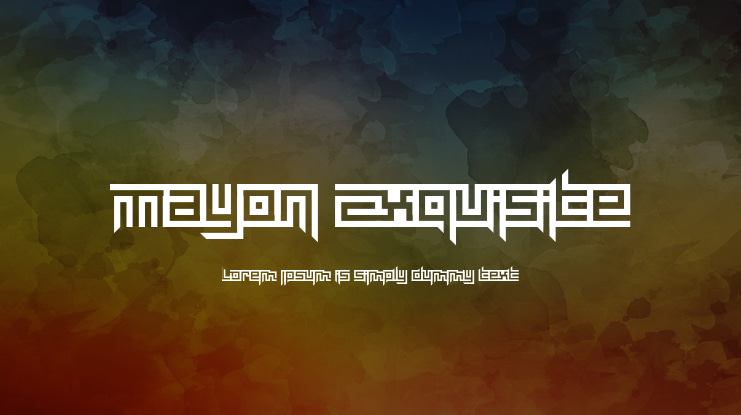 Mayon Exquisite Font