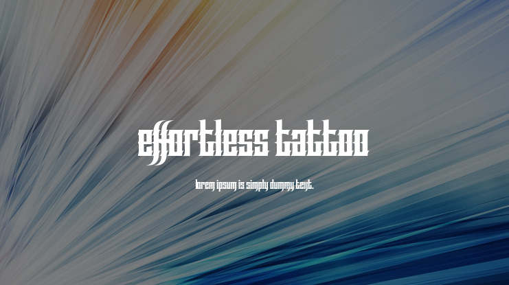 Effortless Tattoo Font