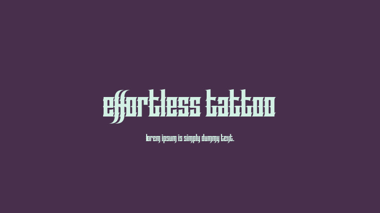 Effortless Tattoo Font