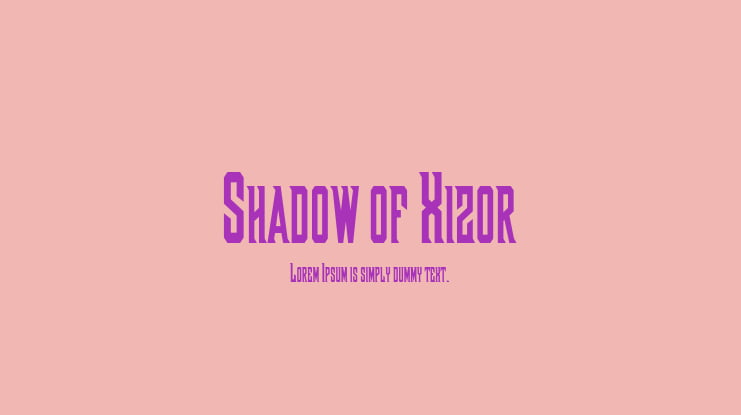 Shadow of Xizor Font