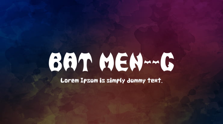 BAT MEN__G Font
