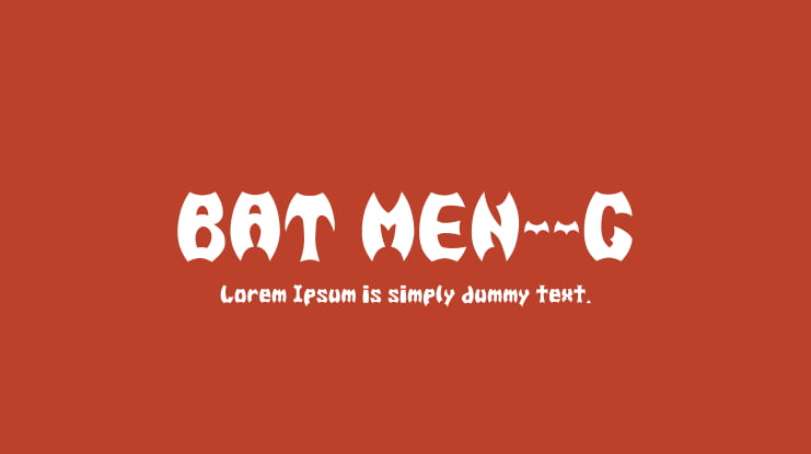 BAT MEN__G Font