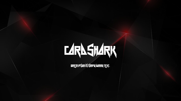 Card Shark Font