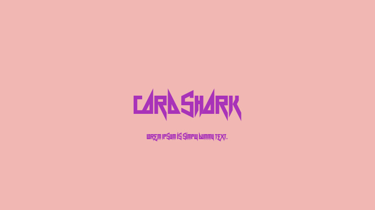 Card Shark Font