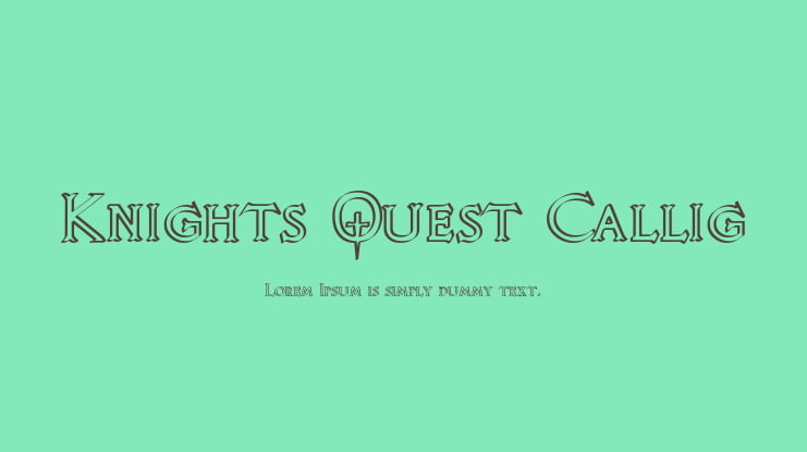 Knights Quest Callig Font Family