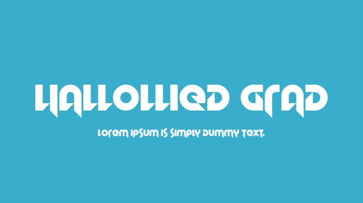Hallowed Grad Font