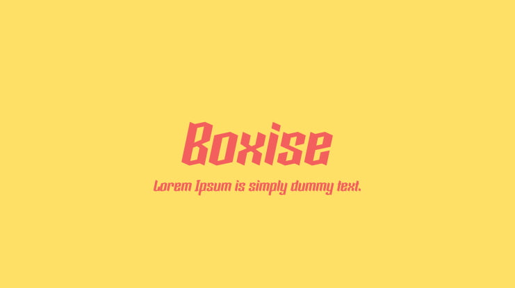 Boxise Font