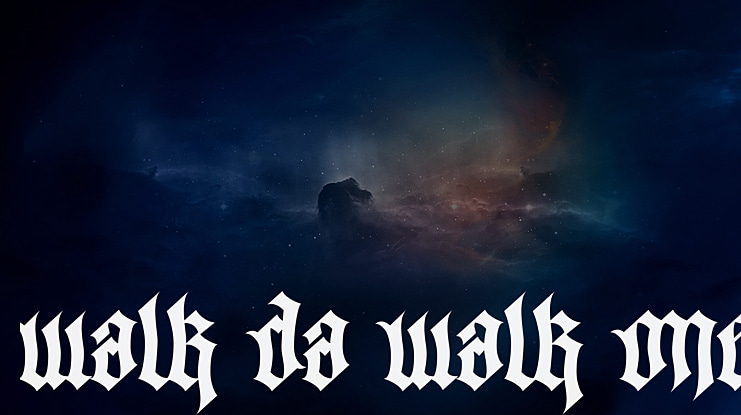 Walk Da Walk One Font Family