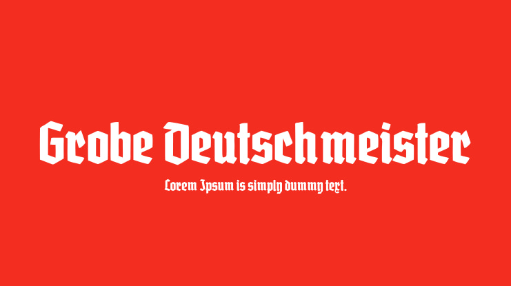 Grobe Deutschmeister Font
