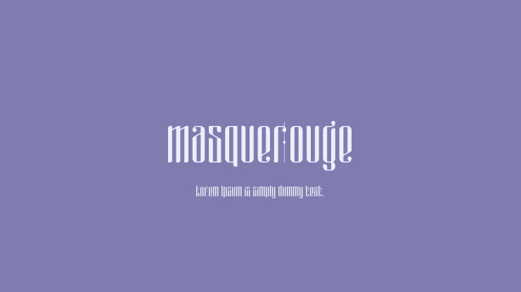 masquerouge Font Family