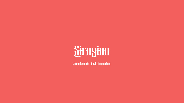 Sirugino Font