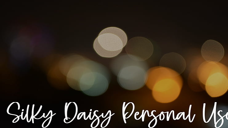 Silky Daisy Personal Use Font