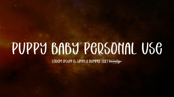 Puppy Baby Personal Use Font