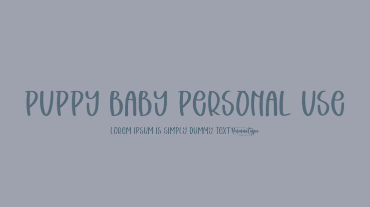 Puppy Baby Personal Use Font