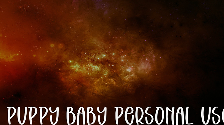 Puppy Baby Personal Use Font