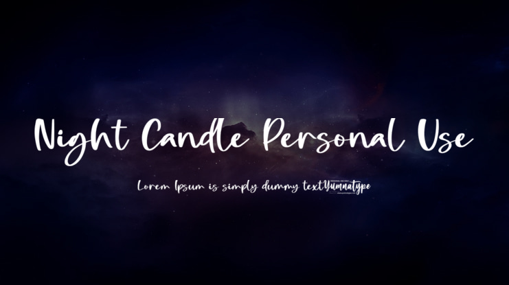 Night Candle Personal Use Font