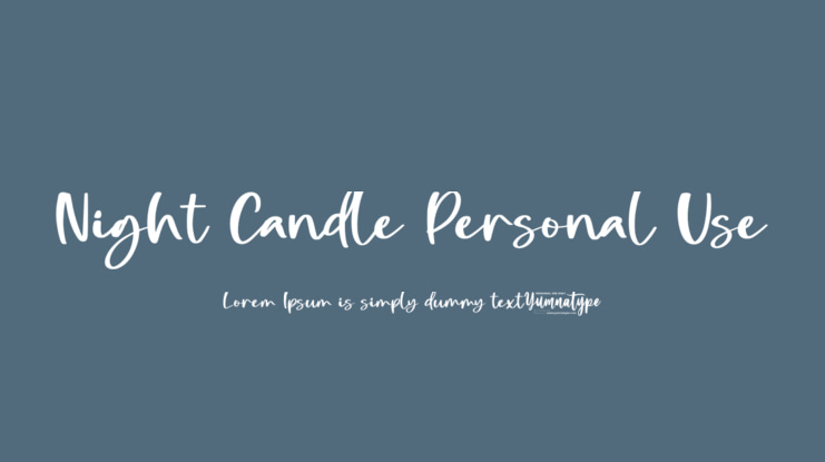 Night Candle Personal Use Font