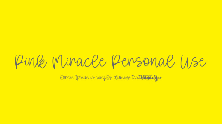 Pink Miracle Personal Use Font