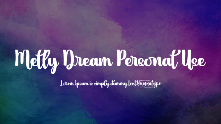 Melly Dream Personal Use Font